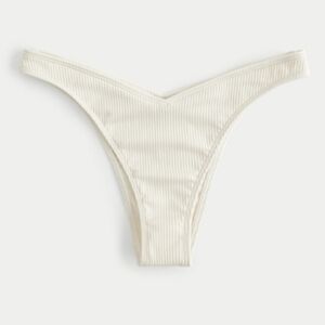 NWT Ribbed Cheeky High Leg Bikini Bottom